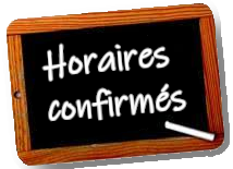 Cliquez pour ouvrir les horaires session confirmés Lien horaires confirmés