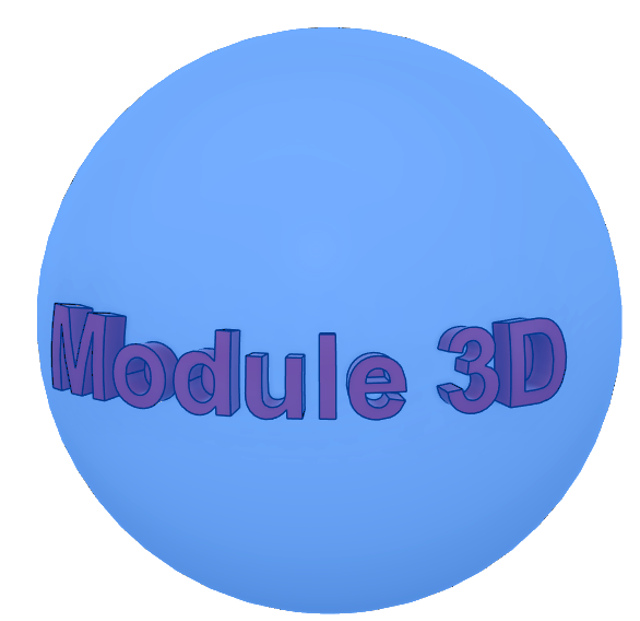 Sphere texte module 3D