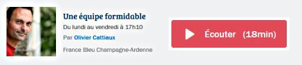 Écoutez l’interview sur le site de France Bleu Equipe formidable France Bleu