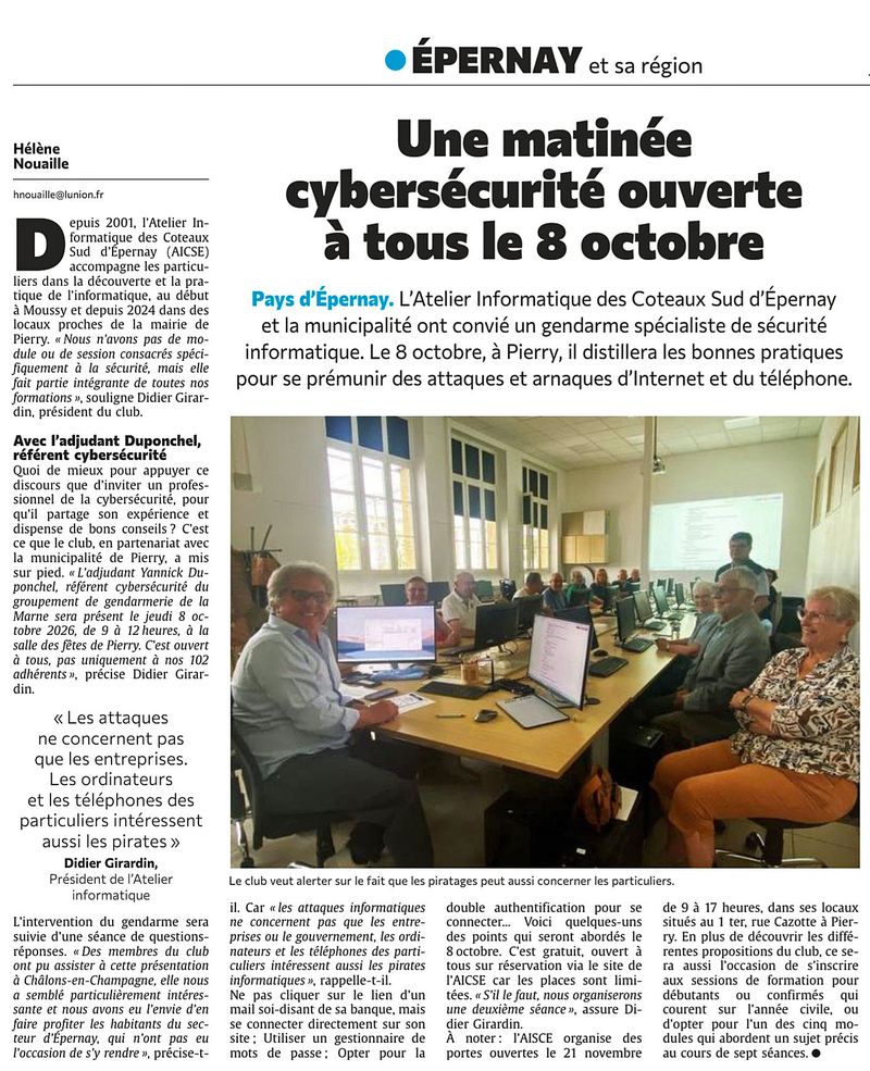 Lunion-matinée cybersécurité